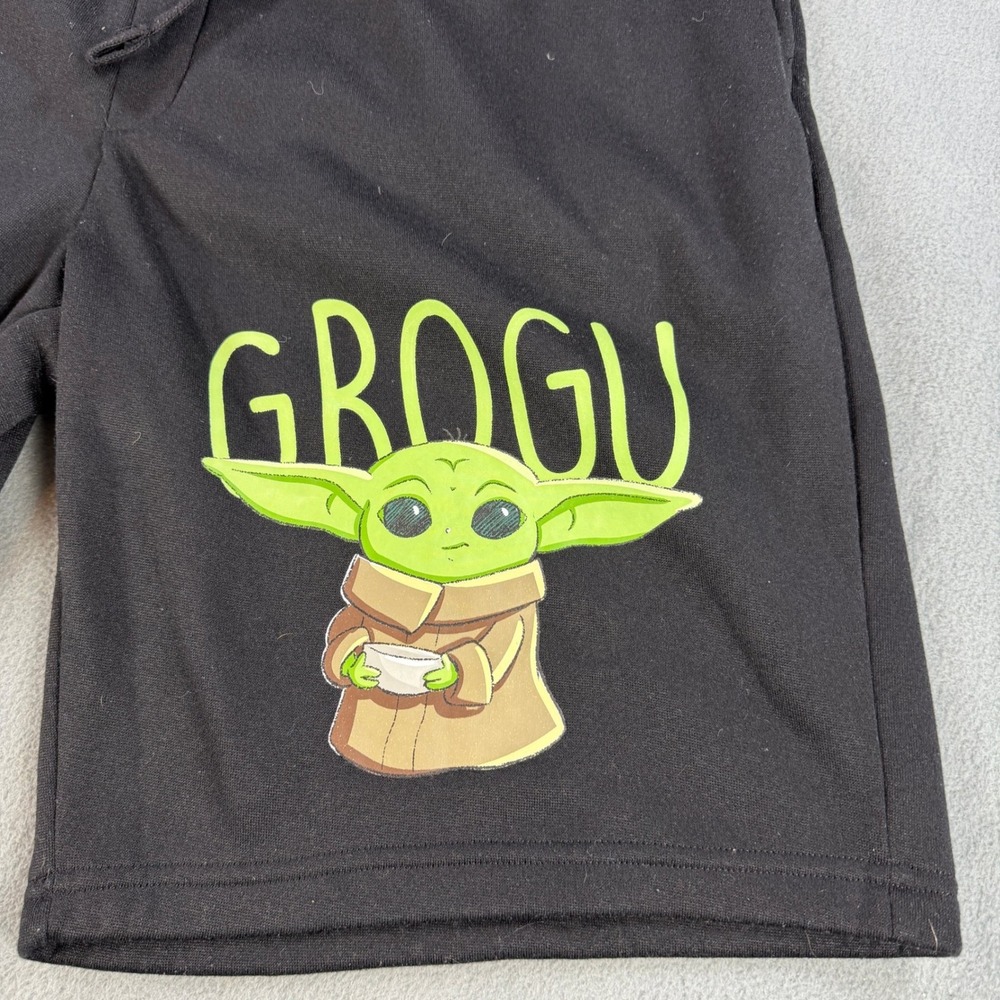 Star Wars Grogu Mens Sleep Shorts Black Bioworld Baby Yoda Pajama Bottoms 2XL - Picture 2 of 4